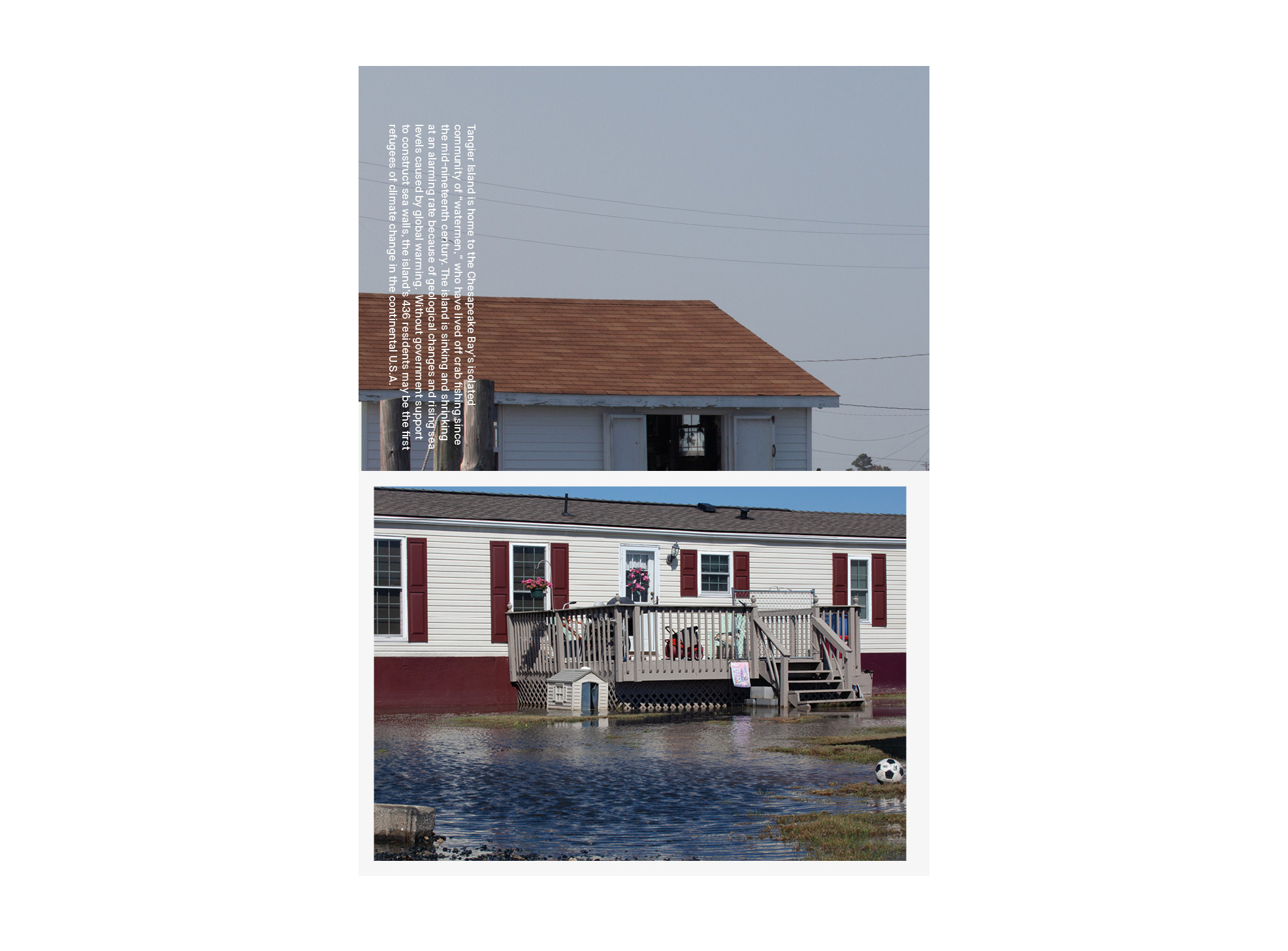 Photograph showing back cover of Tangier Island photography zine