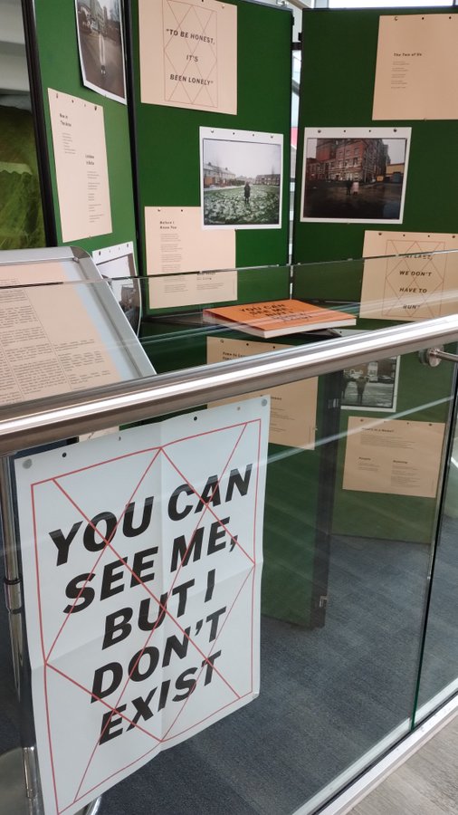 Exhibition installation in library